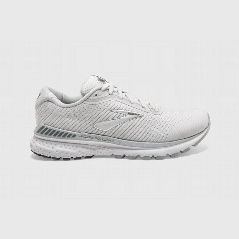 Ténis Brooks Adrenaline Gts 20 Sapatilhas De Corrida Para Estrada Mulher Branco/Prateadas/Cinzentas